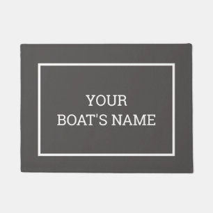 Custom boat name dock mat grey