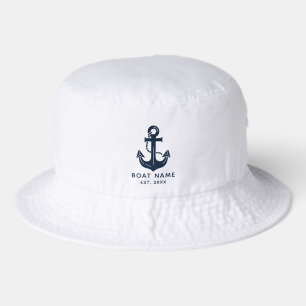 Custom Boat Name & Est Year Nautical Hat