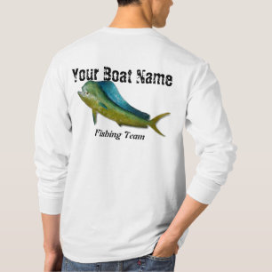 Custom Boat Name Fishing Shirt with Mahi