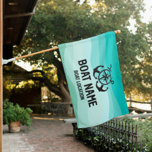 Custom Boat Name Flag: Personalized Nautical Decor House Flag
