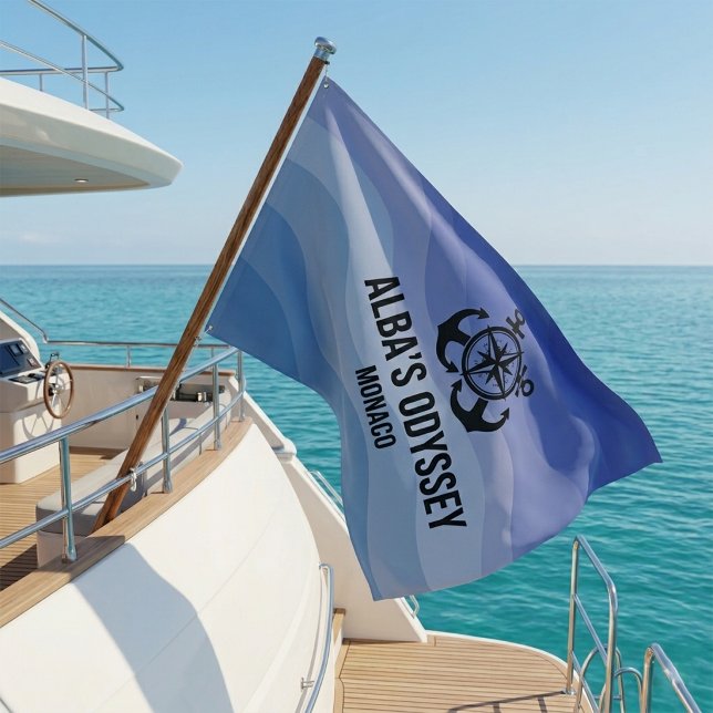 Custom Boat Name Flag: Personalized Nautical Decor House Flag (Creator Uploaded)