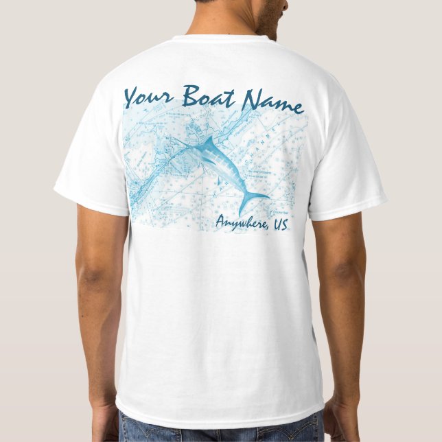 Custom Boat Name Marlin Shirt (Back)