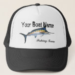 Custom Boat Name Marlin trucker hat