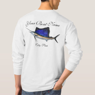 Custom Boat Name Sailfish Fishing T-Shirt