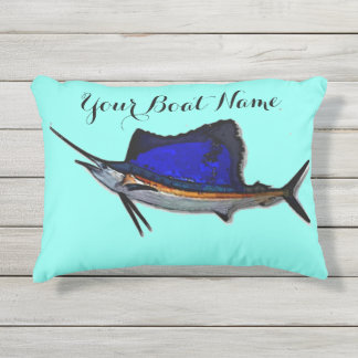 Custom Boat Name Sailfish Pillow