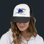 Custom Boat Name Sailfish trucker hat<br><div class="desc">Custom Boat Name Sailfish trucker hat</div>