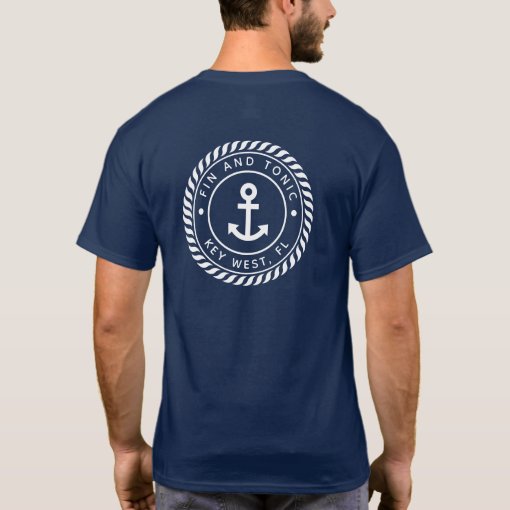 Custom Boat Name & Ships Registry Nautical Anchor T-Shirt | Zazzle