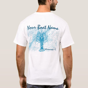 Custom Boat Name Spiny Lobster Shirt