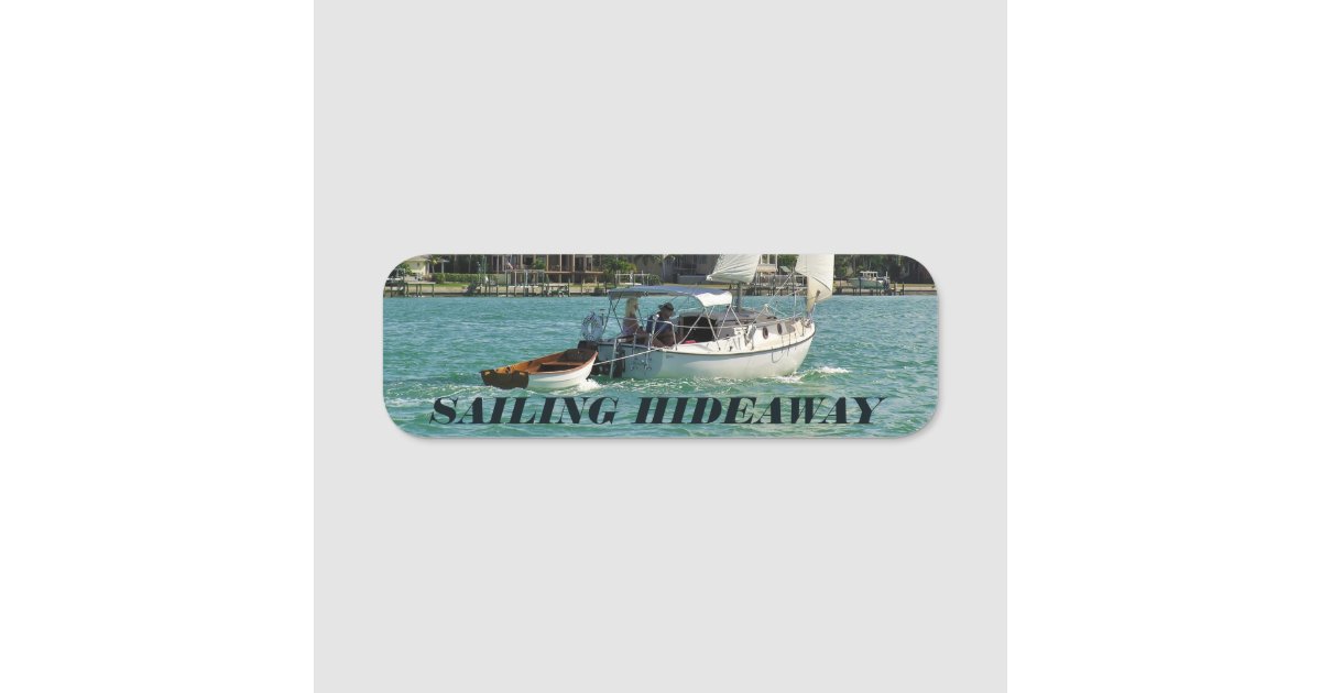 Custom Boat Name TagBadge Name Tag Zazzle