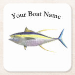 Custom Boat Name Tuna Coaster