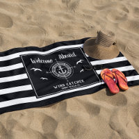 Custom Boat Name Welcome Aboard Compass