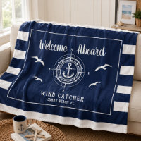 Custom Boat Name Welcome Aboard Compass