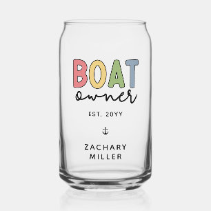 Custom Boat Owner established New Boat Owner Gifts Can Glass