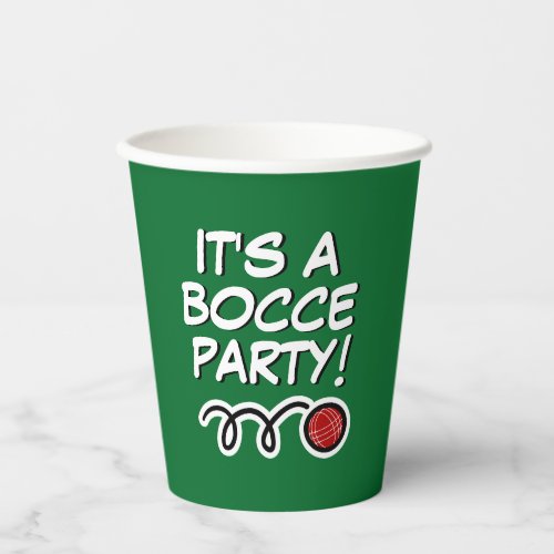 Custom bocce party cups for players and fans