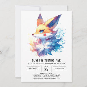 Custom Boho Fox Birthday Invitation