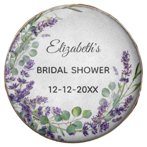 Custom Boho Lavender Eucalyptus Bridal Shower  Chocolate Covered Oreo