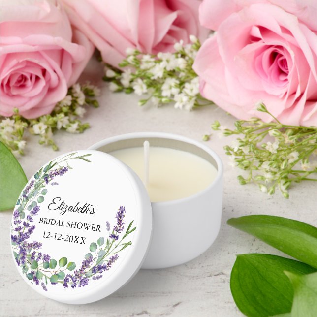 Custom Boho Lavender Eucalyptus Bridal Shower  Mini Candle Favors (Insitu (Wedding))