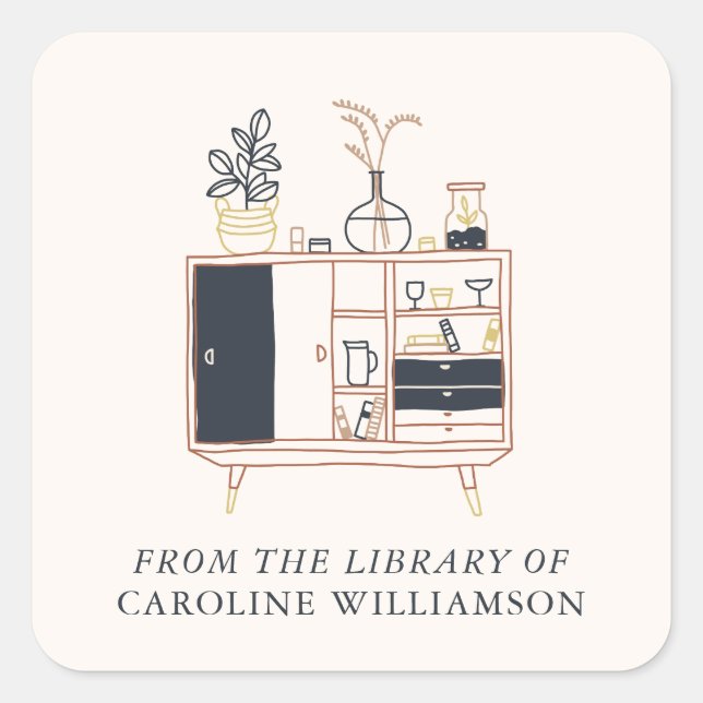 Custom Boho Plants From The Library of Bookplate (Front)