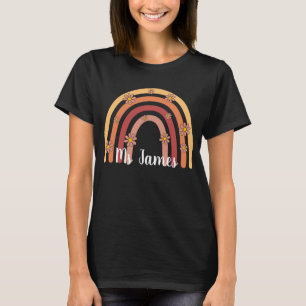 Custom Boho Rainbow Teacher , Personalized Teacher T-Shirt