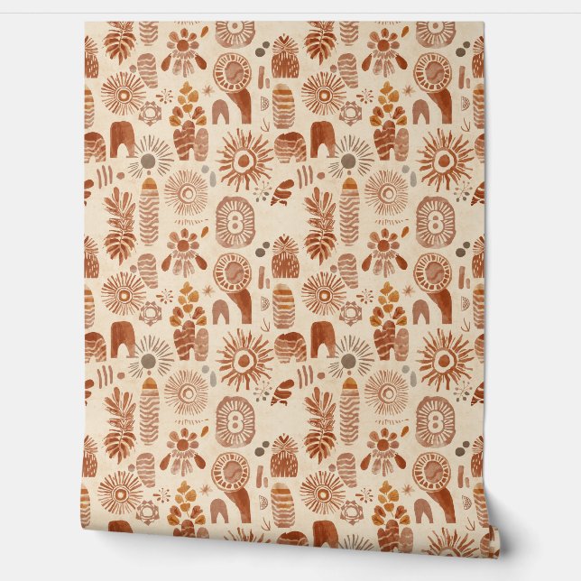Custom Boho Wallpaper | Accent Wall Wallpaper  (Unrolling)
