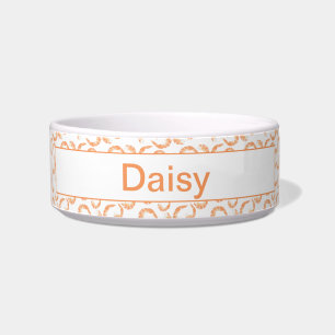 Custom Boiled Shrimp Tails - White Pet Bowl