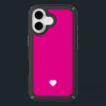 Custom Bold Pink Heart Phone Case – iPhone 17<br><div class="desc">Make a statement of love and style with this vibrant pink phone case featuring a minimalist white heart near the bottom. The bold color and clean design offer a modern, playful aesthetic perfect for everyday use or gifting. Compatible with iPhone 17 and other popular models, this case can be personalized...</div>