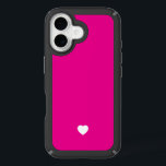 Custom Bold Pink Heart Phone Case – iPhone 17<br><div class="desc">Make a statement of love and style with this vibrant pink phone case featuring a minimalist white heart near the bottom. The bold color and clean design offer a modern, playful aesthetic perfect for everyday use or gifting. Compatible with iPhone 17 and other popular models, this case can be personalized...</div>