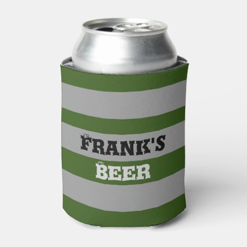 Custom Bold Stripes Fathers Day Can Cooler