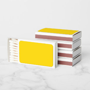Custom Bold Yellow Matchbox Favor Matchboxes
