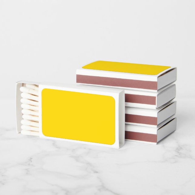 Custom Bold Yellow Matchbox Favor Matchboxes (Stacked)