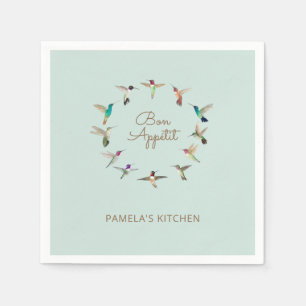 Custom Bon Appétit California Hummingbirds Napkins