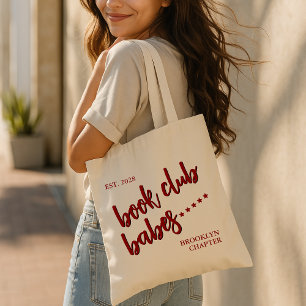 Custom Book Club Babes Tote Bag, Book Lovers Gift