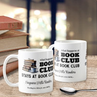 Custom Book Club Name Coffee Mug Gift
