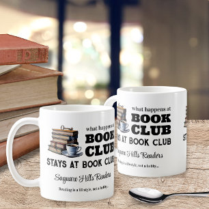 Custom Book Club Name Coffee Mug Gift