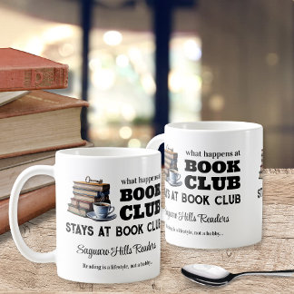 Custom Book Club Name Coffee Mug Gift