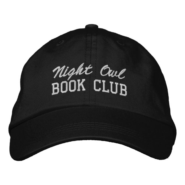 Custom Book Club Name Embroidered Baseball Cap (Front)