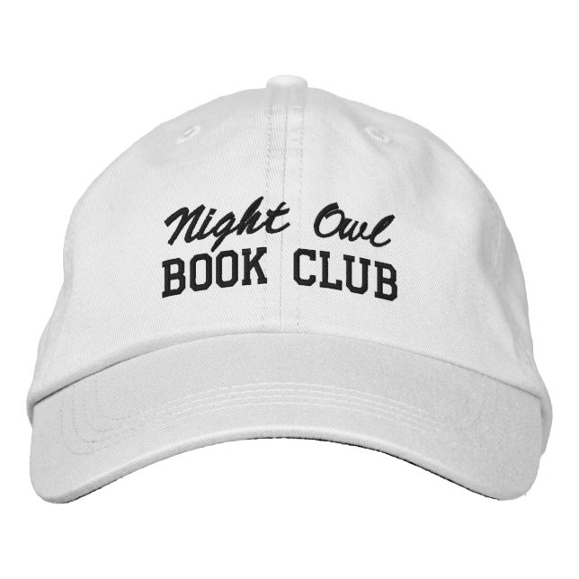 Custom Book Club Name Embroidered Baseball Cap (Front)