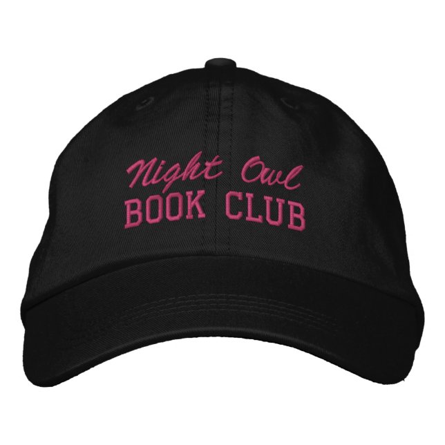 Custom Book Club Name Embroidered Baseball Cap (Front)