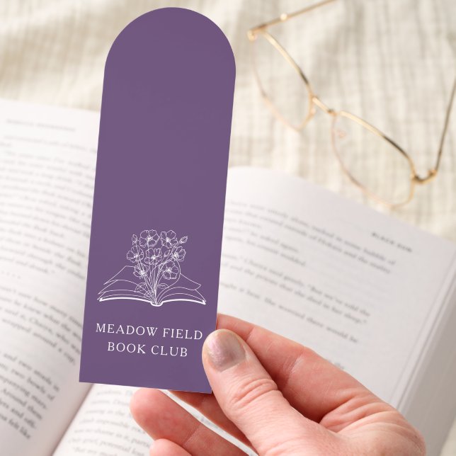 Custom Book Club Name Lavender Purple Bookmarks (Hand)