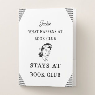 Custom Book Club Organizer Pocket Folder