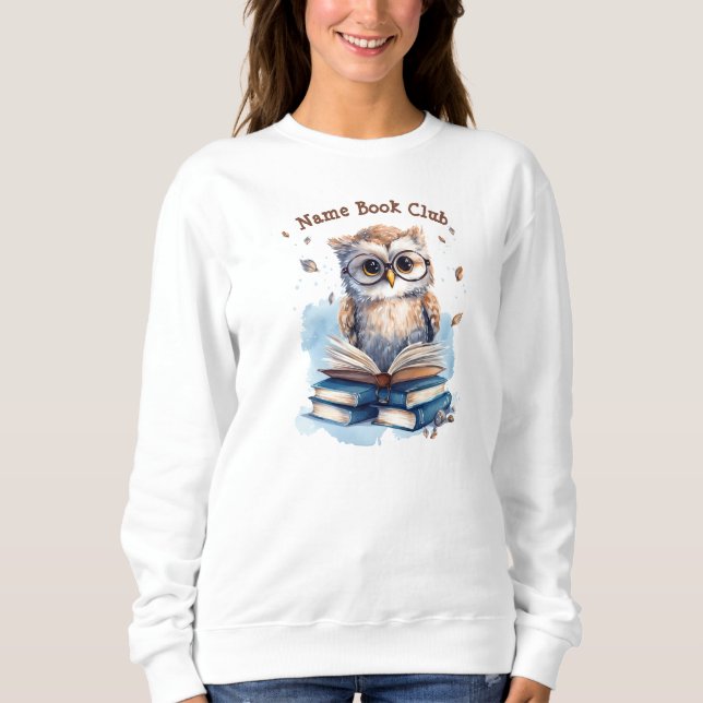Custom Book Club, Owl Sweatshirt (Front)