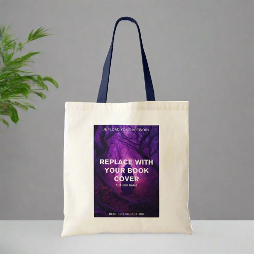 Custom Book Cover l Modern Promotional Author  Tote Bag