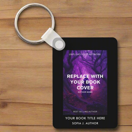 Custom Book Cover Launch Author Promotional  Keychain