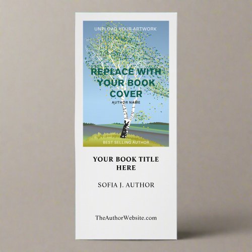 Custom Book Cover Launch Writer Author Marketing  Rack Card