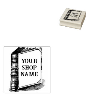 Custom Book Cover Small Business Rubber Stamp