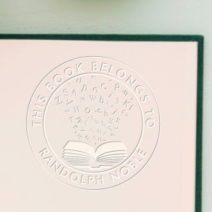 Custom Book From the Library Of Letters Embosser