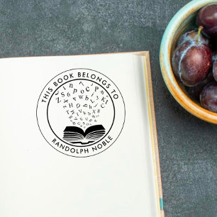 Custom Book From the Library Of Letters Self-inking Stamp