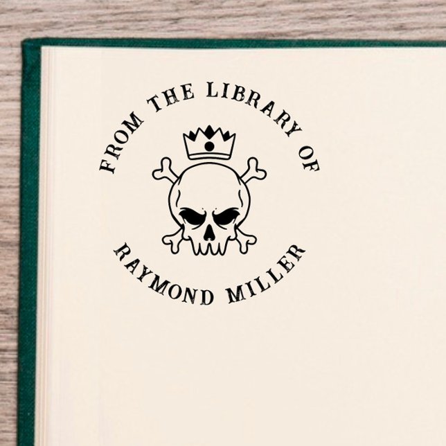 Custom Book | Gothic Skull wit a Crown  Rubber Stamp (Creator Uploaded)