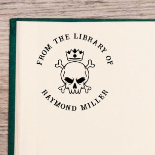Custom Book   Gothic Skull wit a Crown  Self-inking Stamp