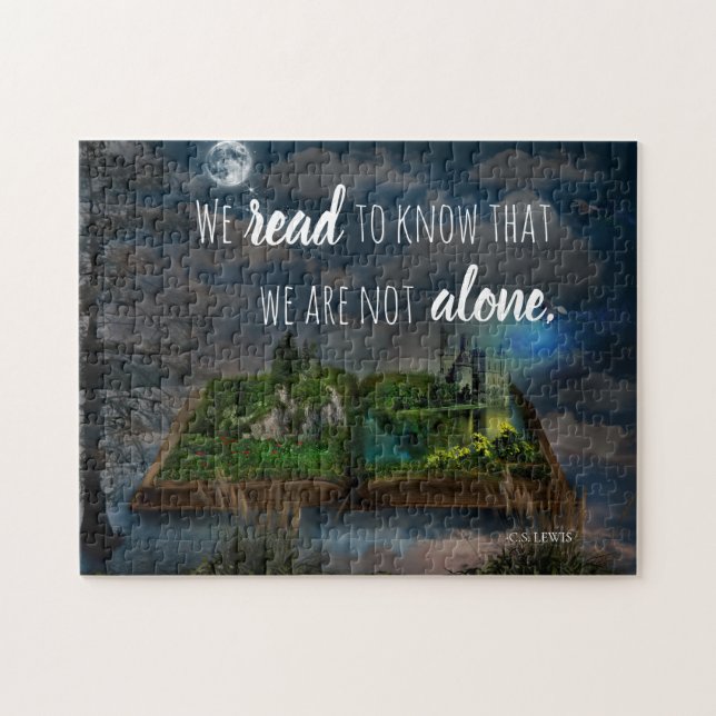 Custom Book Lover C.S. Lewis Jigsaw Puzzle (Horizontal)